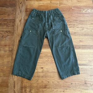 Free People Cropped cargo Pants Wide Leg Army green New Woman's Streetwear Small